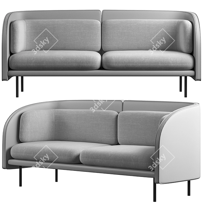 Sleek Tune Sofa: Modern Design & Modeling 3D model image 1