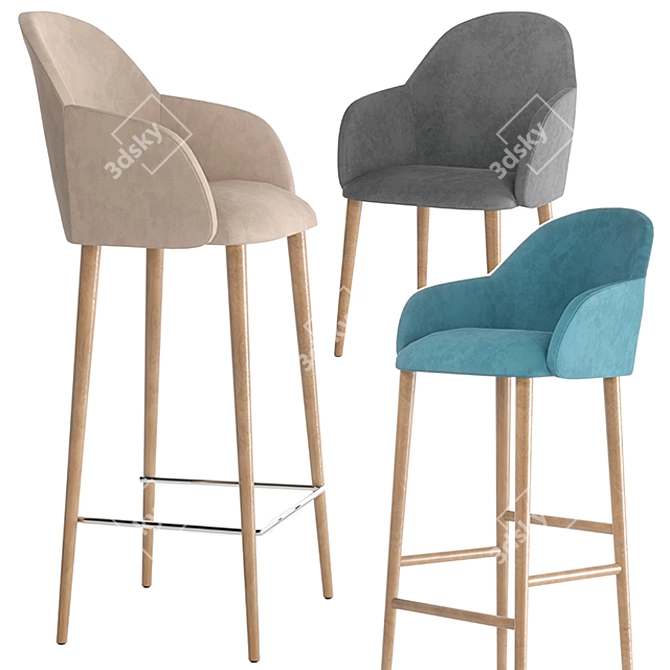 ErgoMax Bar Stool MD998 3D model image 1