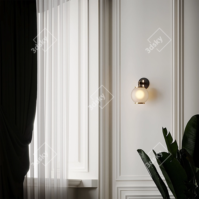 Minimalistic Elegance: Mannon Wall Sconce 3D model image 4