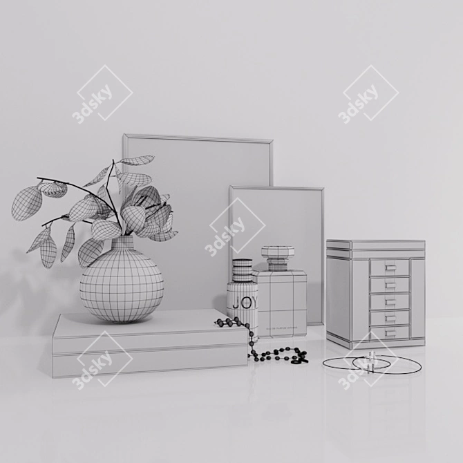 Luxury Beauty Decor Set | Chanel, Dior, Tiffany & Co. 3D model image 3