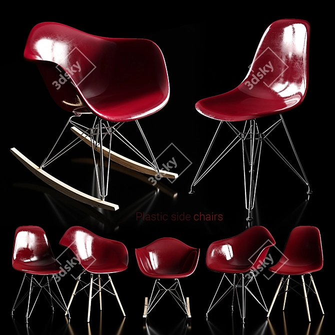Modern Eames Chairs for Stylish Interiors 3D model image 1