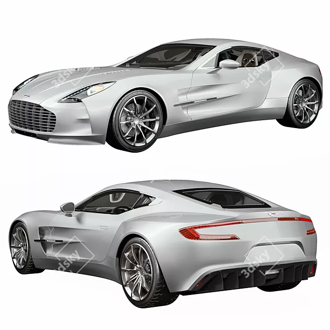 2011 Aston Martin One-77 Super Sports Car 3D model image 1