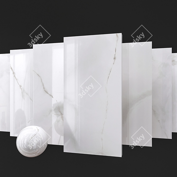 Marble Onyx White Slabs 3D model image 1