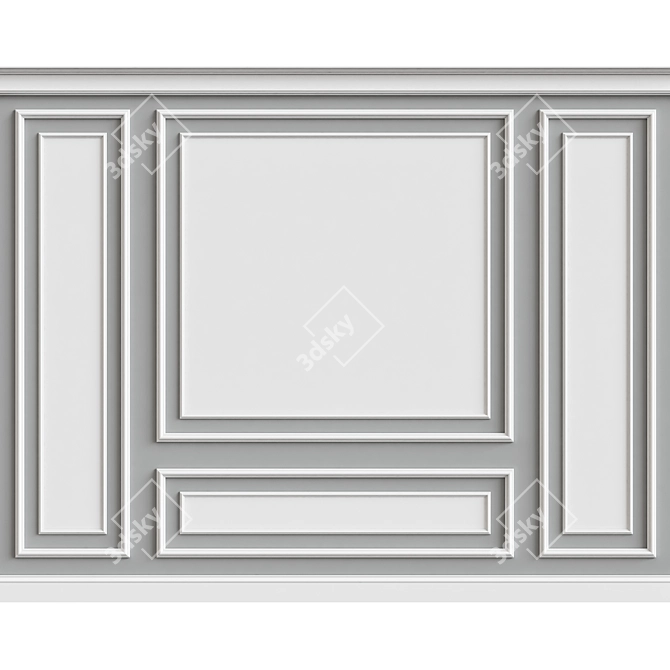 3D Wall Moulding Designs 3D model image 1