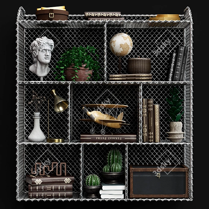 Zinc Restoration Hardware Shelf 3D model image 1