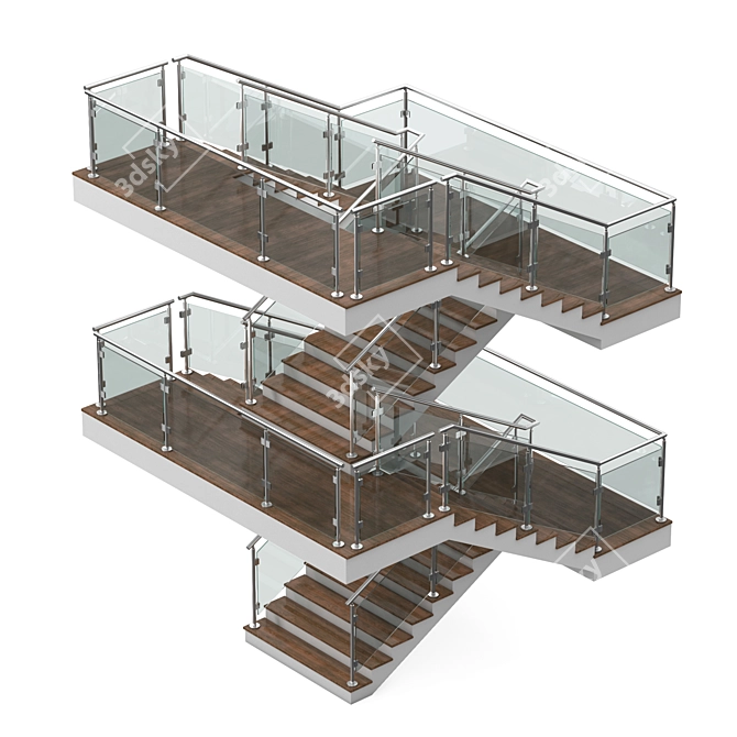 Versatile Staircase Collection 3D model image 2