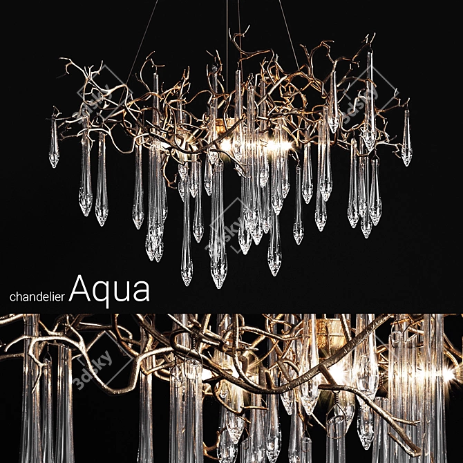 Serip Aqua Chandelier: Modern Elegance for Your Space 3D model image 1