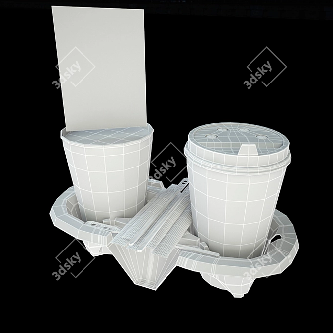 McCafe McDonald's Coffee Set 3D model image 2