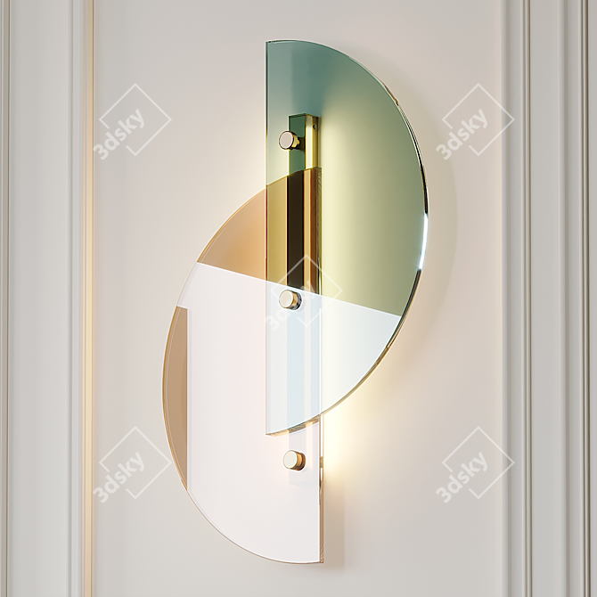 PAPILLON LED Stained Glass Wall Light 3D model image 2