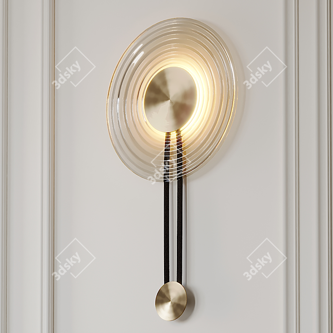 Solar Glow Wall Sconce by Chelsom 3D model image 1