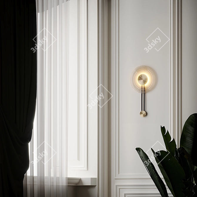 Solar Glow Wall Sconce by Chelsom 3D model image 3