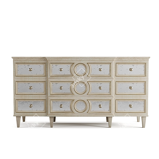 Elegant Allure Dresser: Stunning Design & High-Quality Materials 3D model image 1