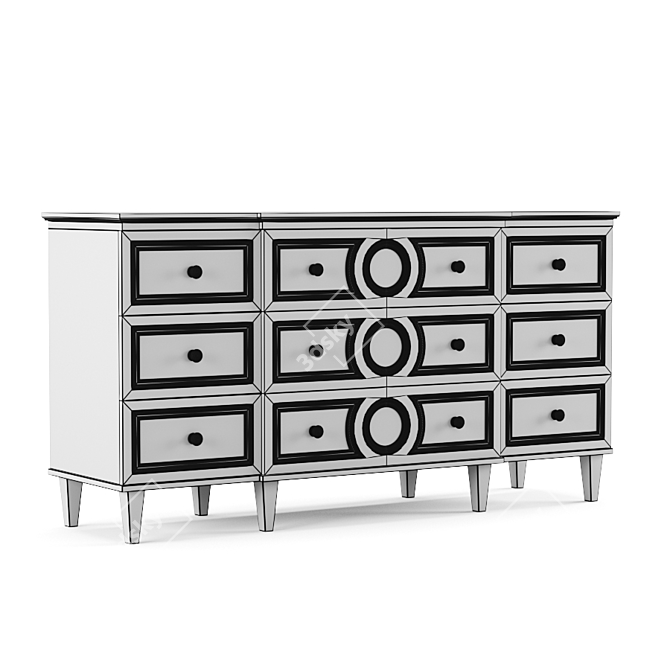 Elegant Allure Dresser: Stunning Design & High-Quality Materials 3D model image 5