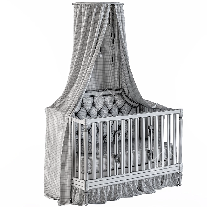 Blythe 3-in-1 Convertible Crib 3D model image 2