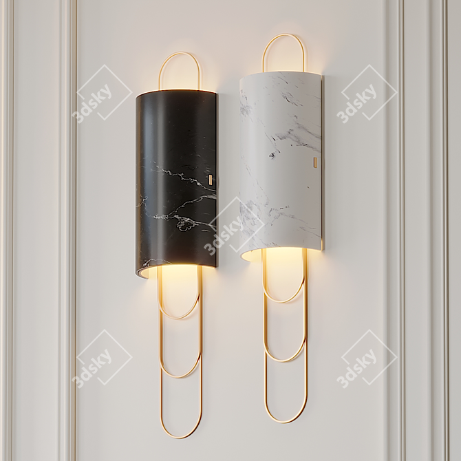 Cascade of Elegance: Niagara Wall Sconce 3D model image 1