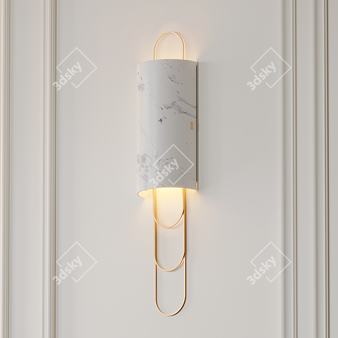 Cascade of Elegance: Niagara Wall Sconce 3D model image 2