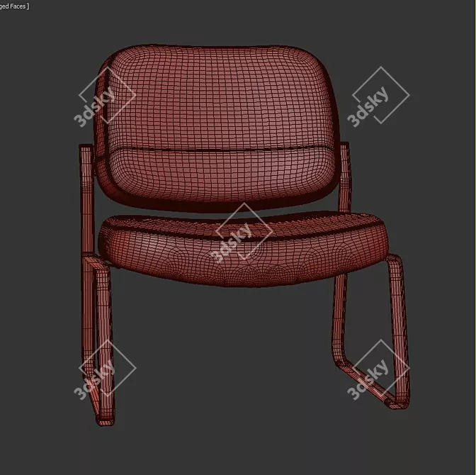 Bethune Guest Chair: Stylish and Comfortable 3D model image 3