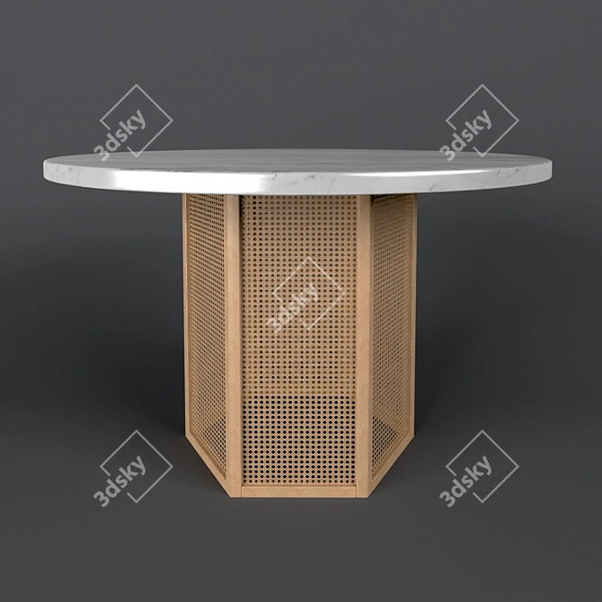 Modern Atrium Dining Table 3D model image 1