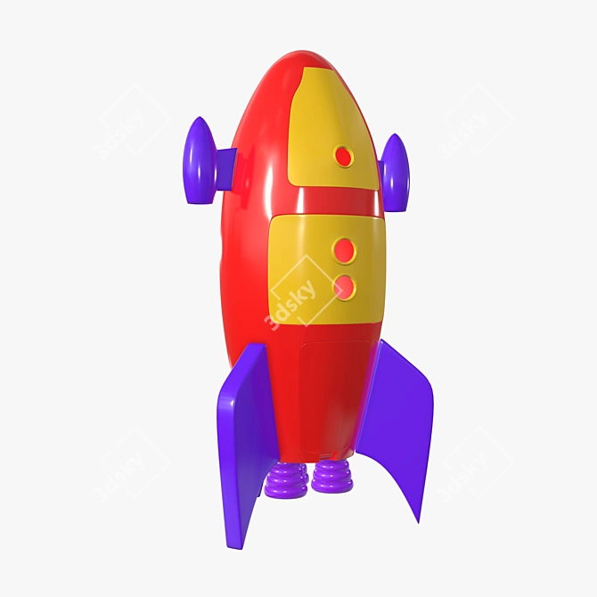  Rocket Blast: Turbo-Powered Toy 3D model image 1