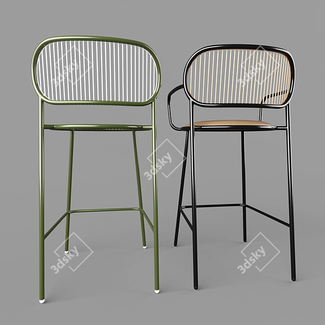 Piper Bar Chair: Stylish Comfort 3D model image 3