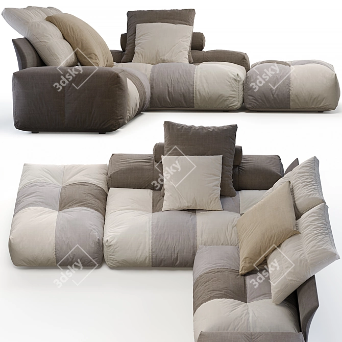 Contemporary Saba Pixel Sofa 3D model image 3