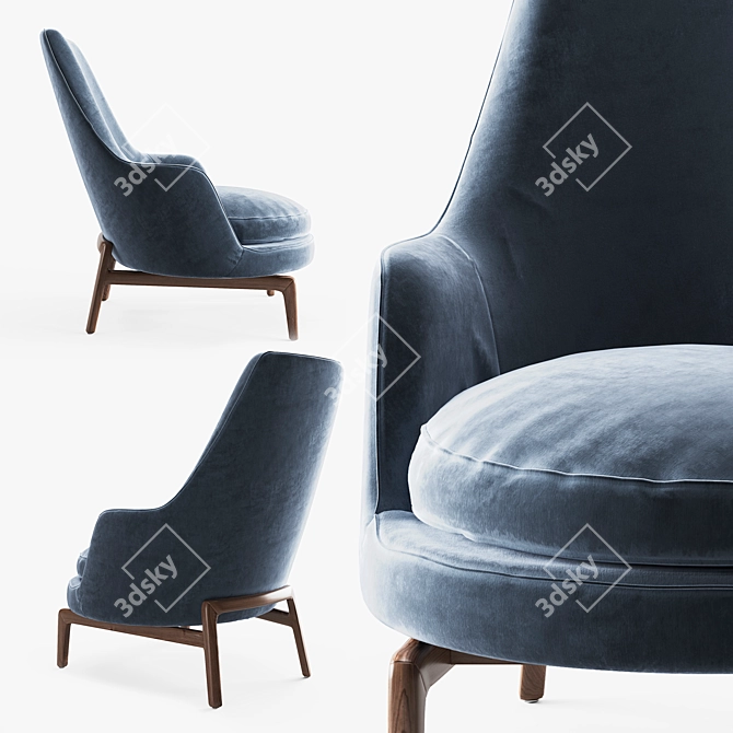 Modern Flexform Leda Armchair 3D model image 2