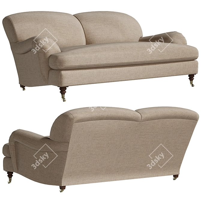 Ralph Lauren Homes SOMERVILLE Loveseat: Elegant, Cozy, and Stylish 3D model image 2