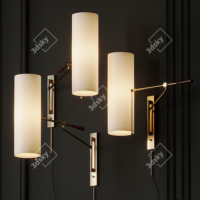 Elegant Frankfort Wall Light 3D model image 1