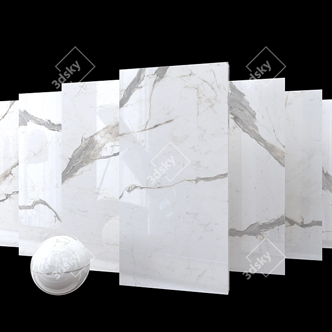 Elegant Statuario Superior Marble 3D model image 1