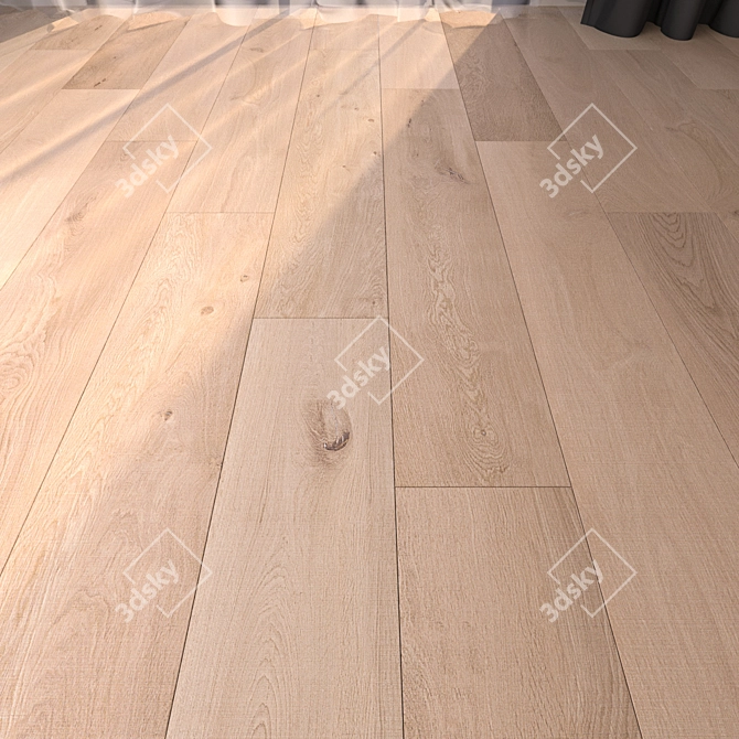 Amber Parquet Floor: HD Textures, 10 Styles 3D model image 1