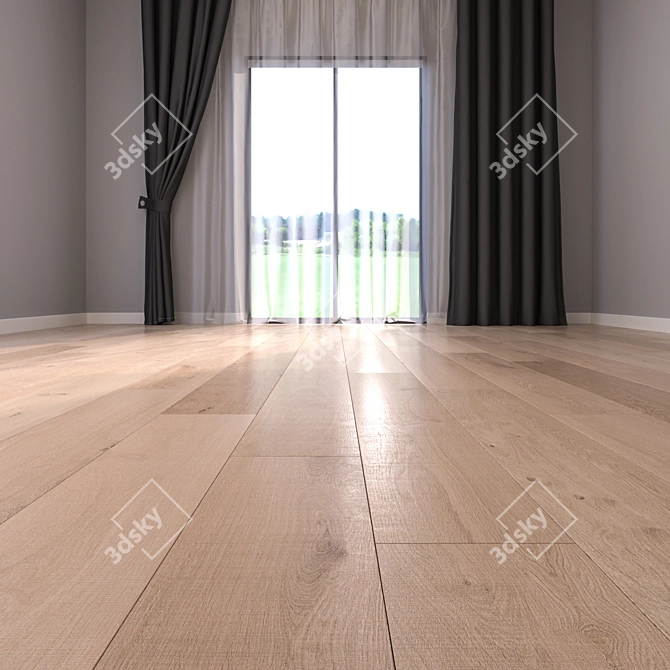 Amber Parquet Floor: HD Textures, 10 Styles 3D model image 2