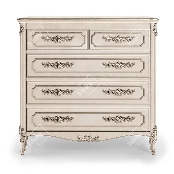 Unique Handcrafted Olivia Dresser 3D model image 2