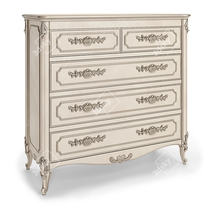 Unique Handcrafted Olivia Dresser 3D model image 3