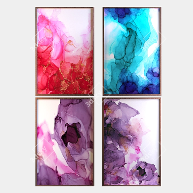 Artistic Frames Set 3D model image 1