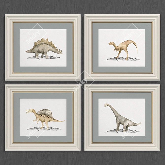 Modern Dinosaur Art Collection 3D model image 2