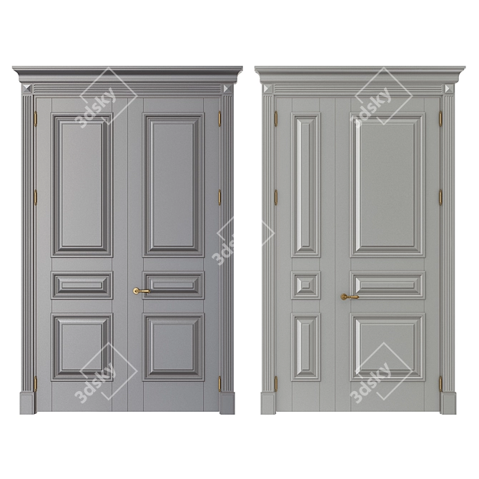 Timeless Elegance: Classic Interior Doors 3D model image 1