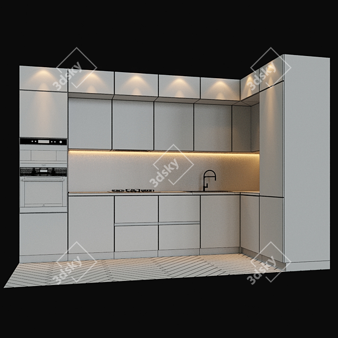 Premium Kitchen Appliance Set 3D model image 2