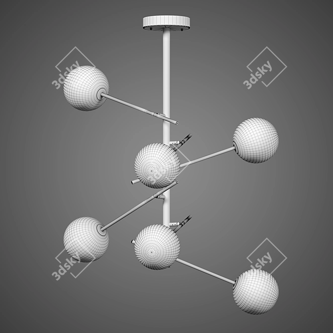 Transparent Sphere Chandelier 3D model image 2