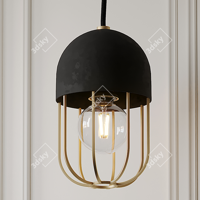 Elegant Haley Pendant Light 3D model image 2