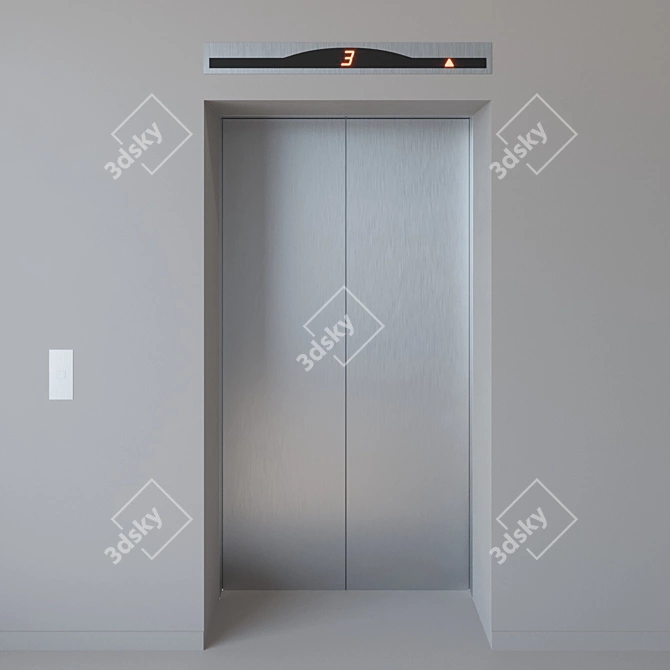 Sleek Elevator 3D model image 1