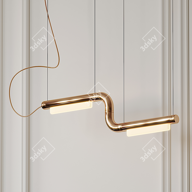 Streamline Energy-Efficient Linear Suspension Light 3D model image 3