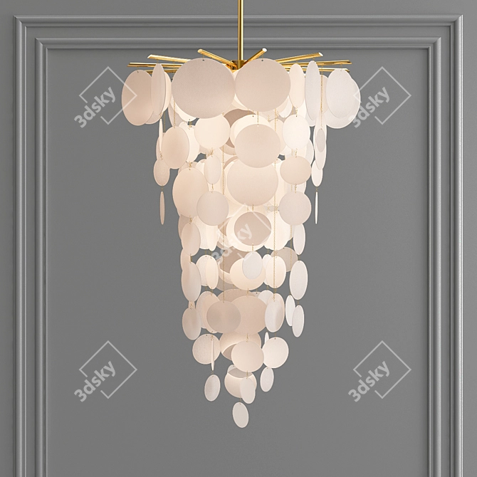 Elegant Nimbus Cascade Chandelier 3D model image 2