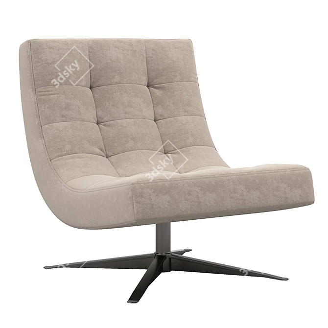 Luxury RH Carlton Swivel Chair 3D model image 1