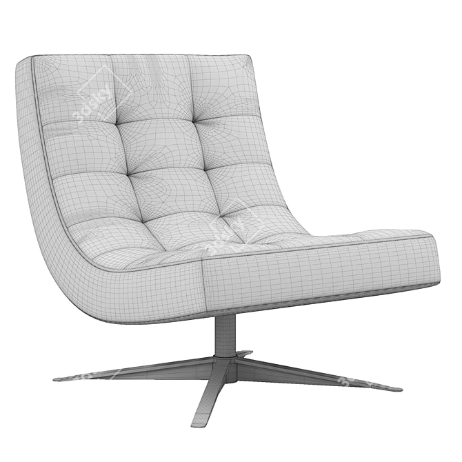 Luxury RH Carlton Swivel Chair 3D model image 3