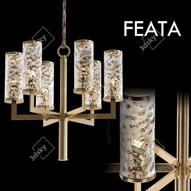 Modern Designer Chandelier - FEATA_6 3D model image 1