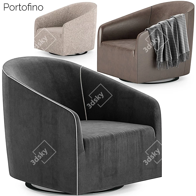 Sophisticated Minotti Portofino Armchair 3D model image 1