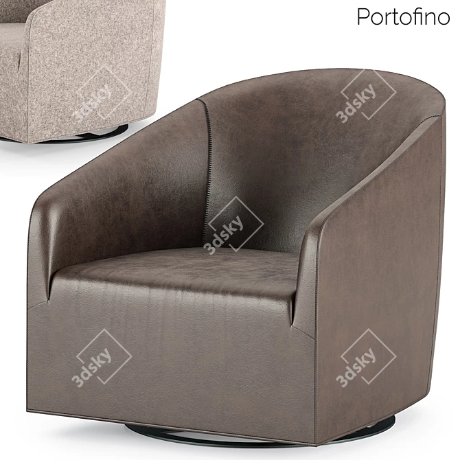 Sophisticated Minotti Portofino Armchair 3D model image 2