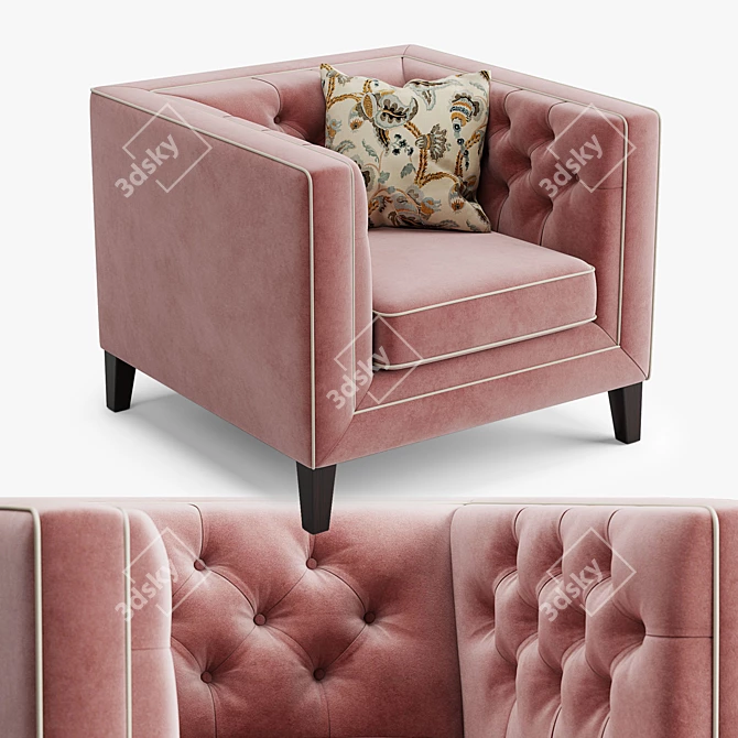 Pinkslip B Armchair - Stylish and Comfortable 3D model image 1