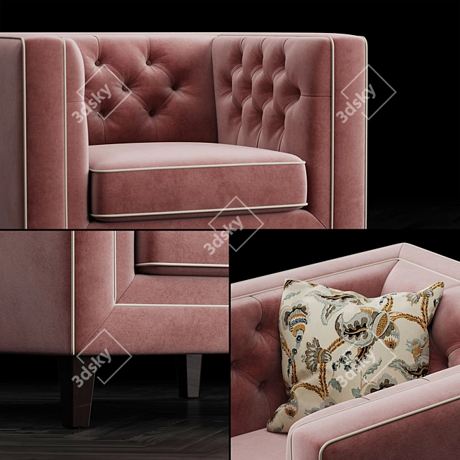 Pinkslip B Armchair - Stylish and Comfortable 3D model image 2