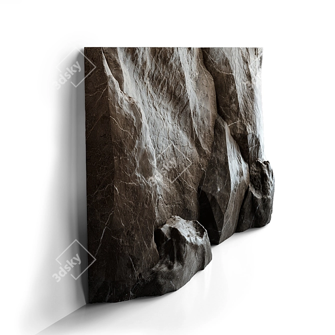 Modern Stone Wall Panel Decoration 3D model image 3